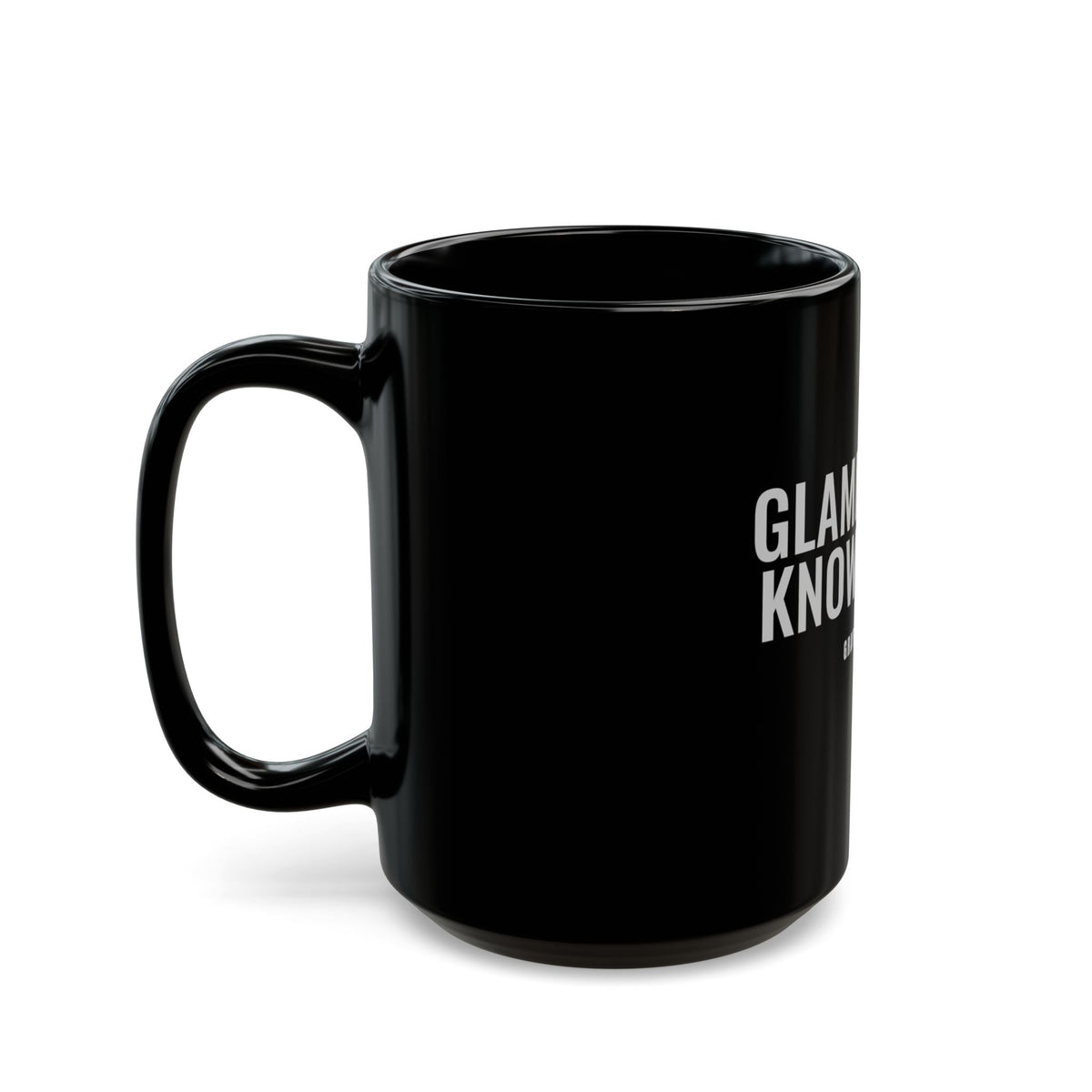 GlamMother Knows Best Black Mug — Gray Out Loud