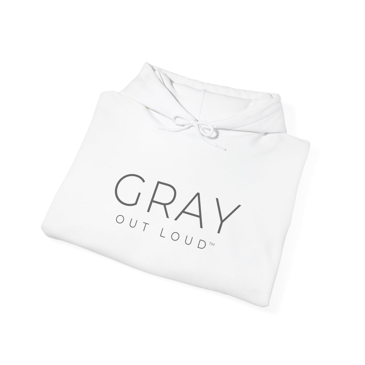 Gray Out Loud White Hoodie