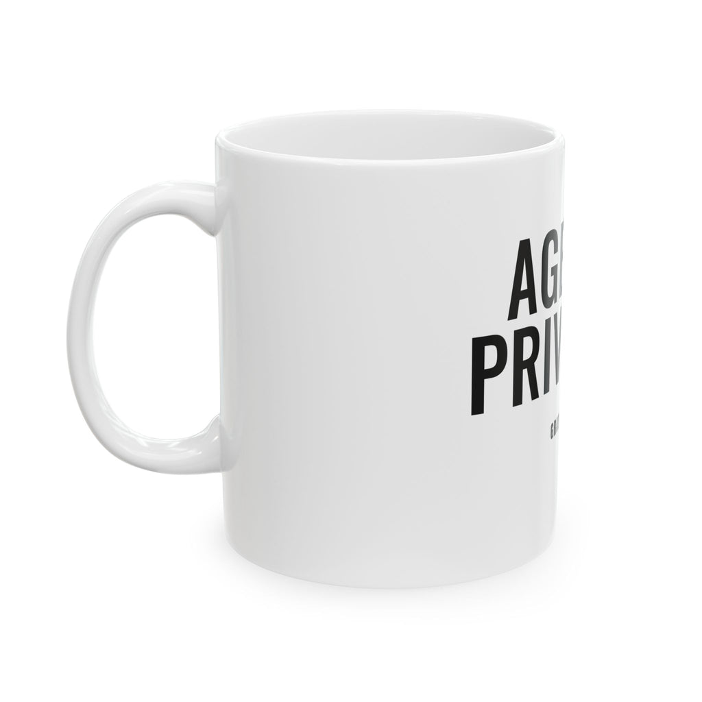 Age Is a Privilege White Mug — Gray Out Loud