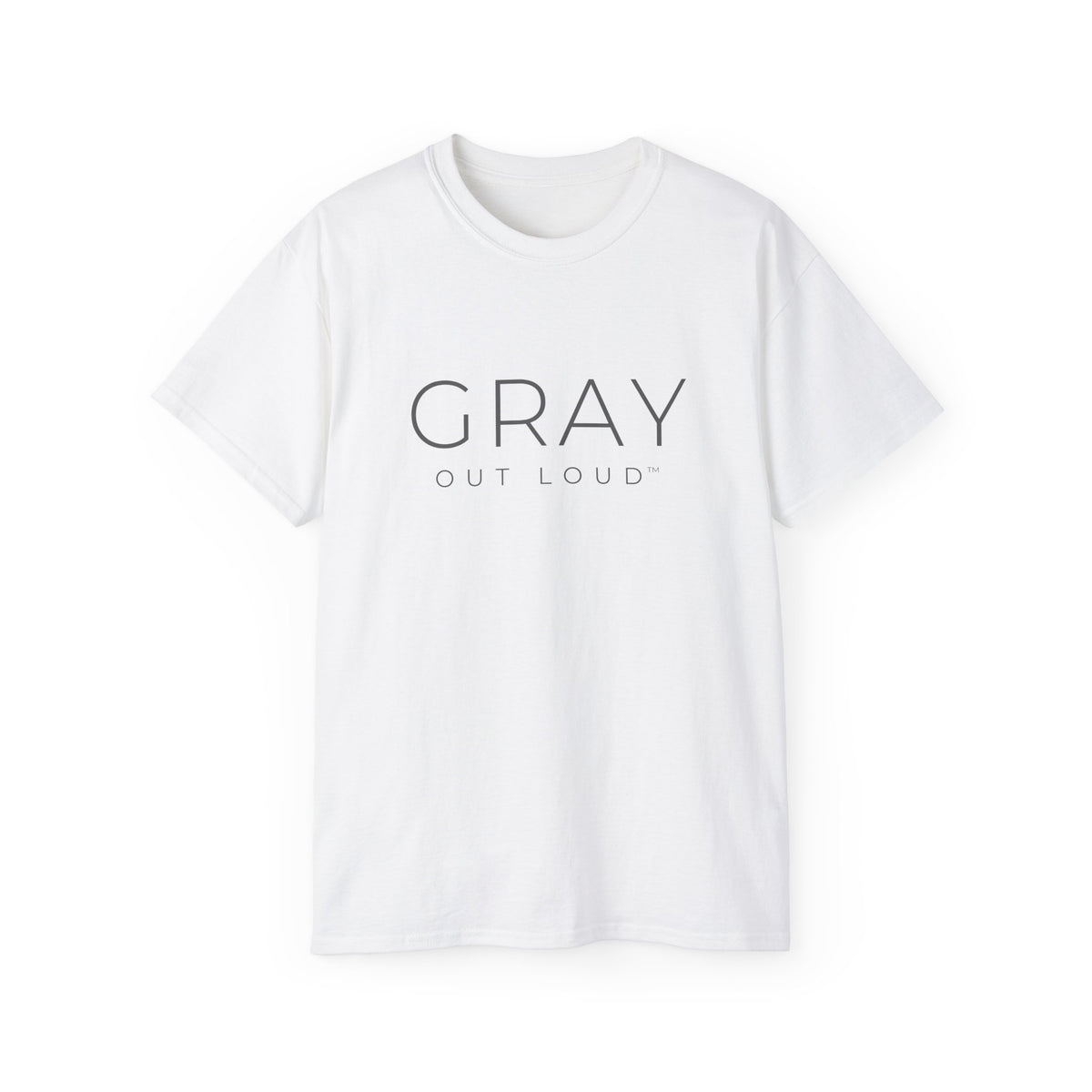 Gray Out Loud White Tee