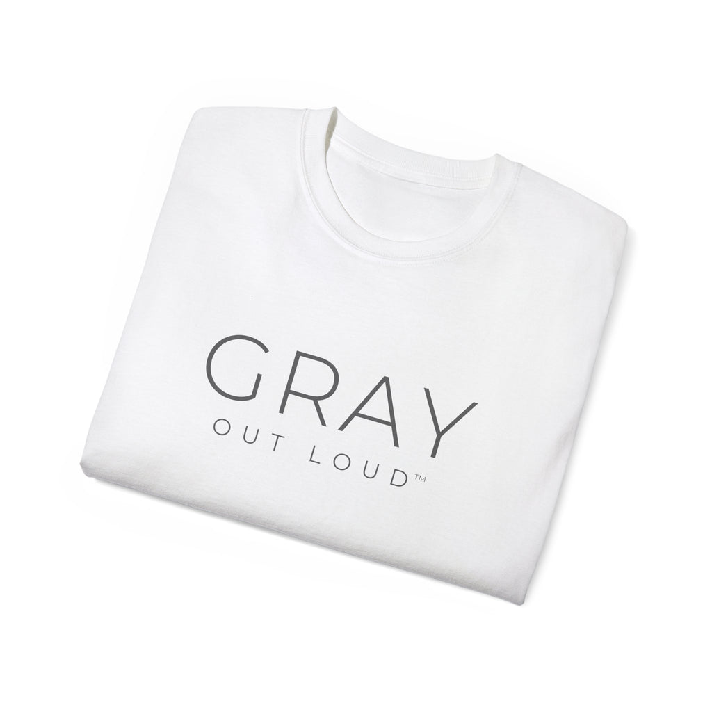 Gray Out Loud White Tee