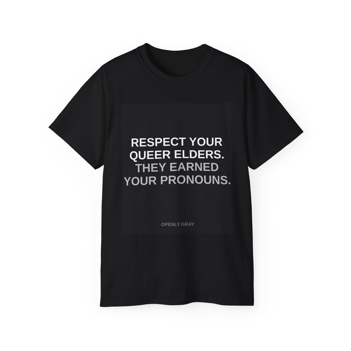 Respect Your Queer Elders Tee – Pronouns Pride Graphic T‑Shirt