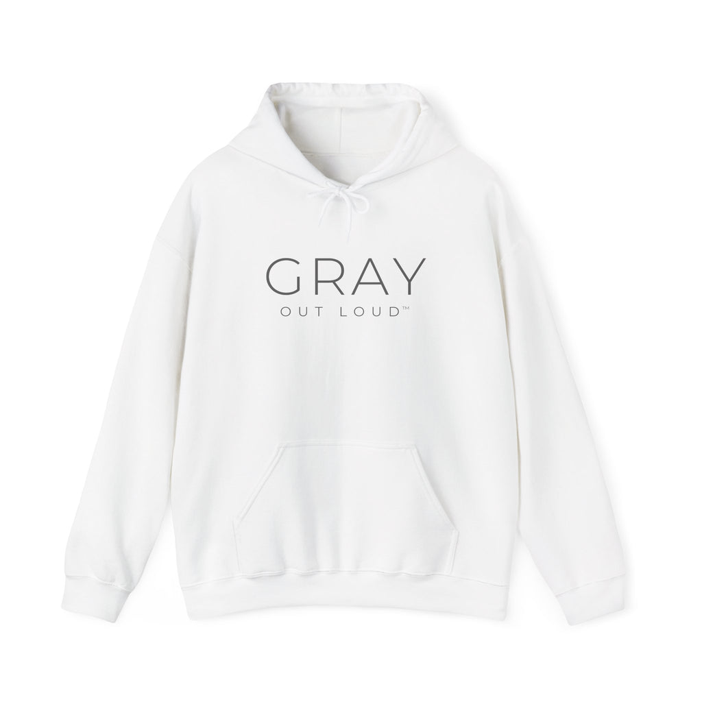Gray Out Loud White Hoodie