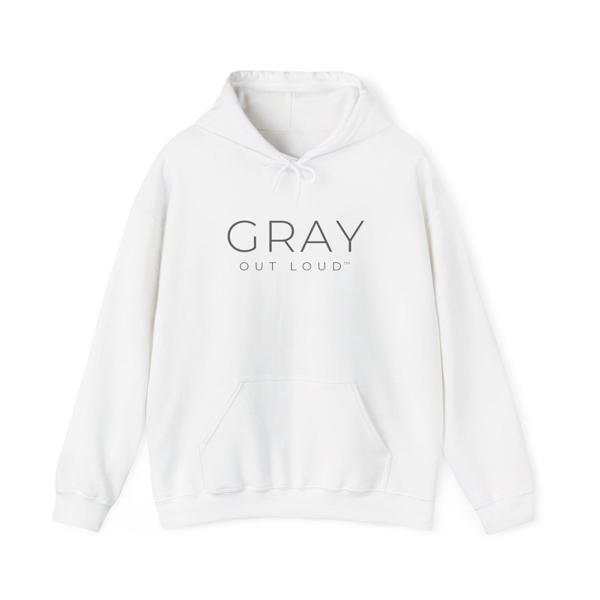 Gray Out Loud White Hoodie